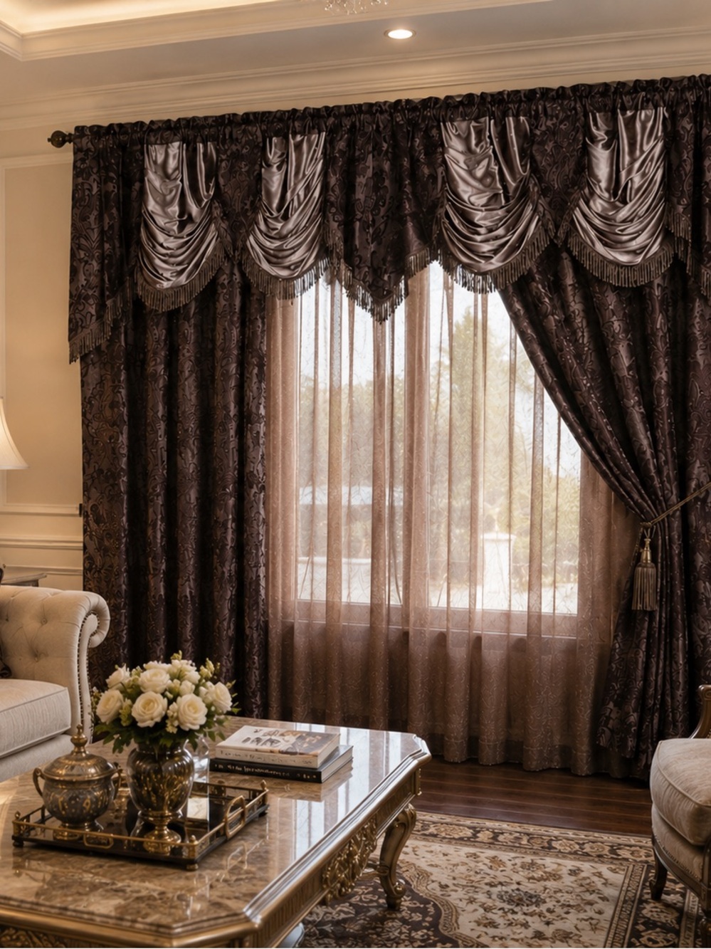 Elegant 2-Panel Curtain Set – 55” W x 84” L